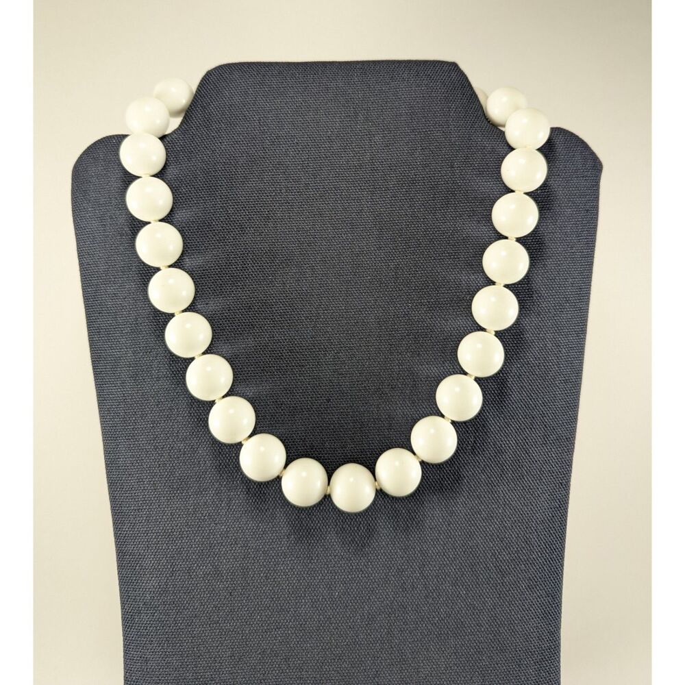 MCM White Japan Beaded Necklace